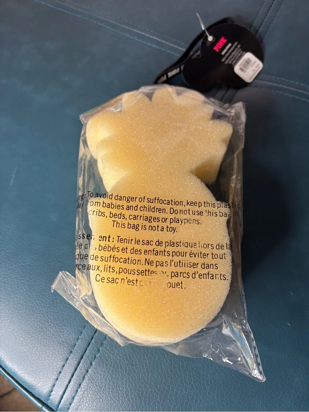 PINK Victoria's Secret Pineapple Shower Sponge - Yellow